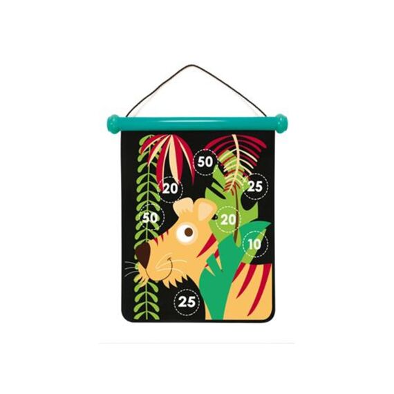 Scratch Active Plays Magnetische Darts Medium/Tropical Jungle 40X31Cm 2-Zijdig +5 Jaar