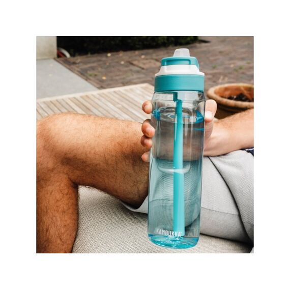 Kambukka Lagoon Water Bottle With Straw Lid Arctic Blue