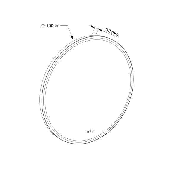 Allibert Isia-Salma Spiegel Led 100Cm Rond