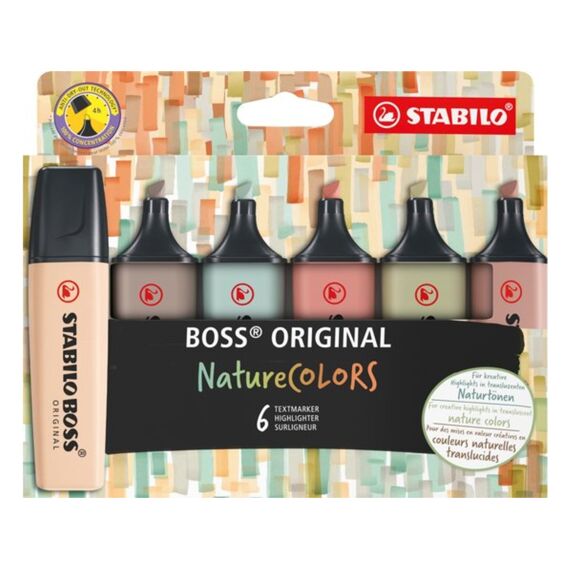 Stabilo Boss Original Markeerstift Nature Colors Etui 6St