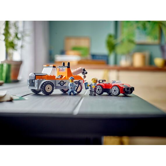 Lego City 60435 Sleepwagen En Sportautoreparatie