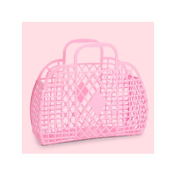 Sunjellies Retro Basket Large Bubblegum Pink