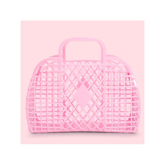 Sunjellies Retro Basket Large Bubblegum Pink