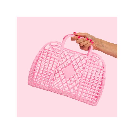 Sunjellies Retro Basket Large Bubblegum Pink