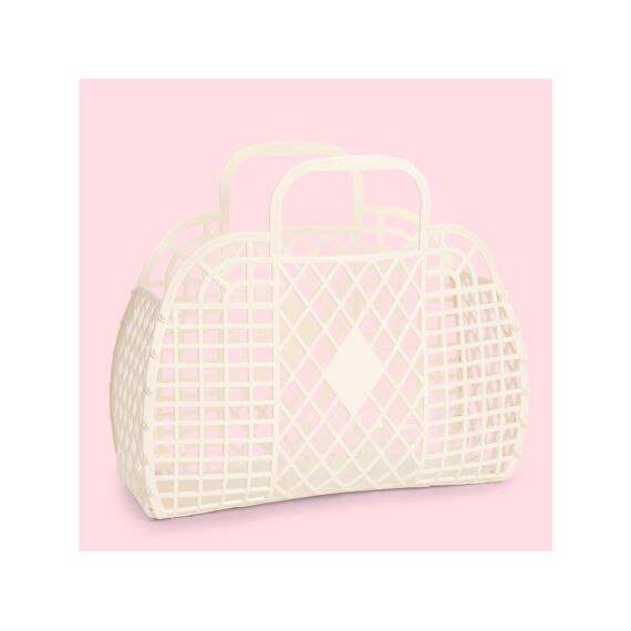 Sunjellies Retro Basket Large Cream