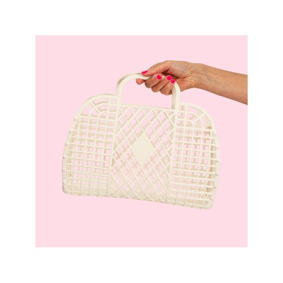 Sunjellies Retro Basket Large Cream