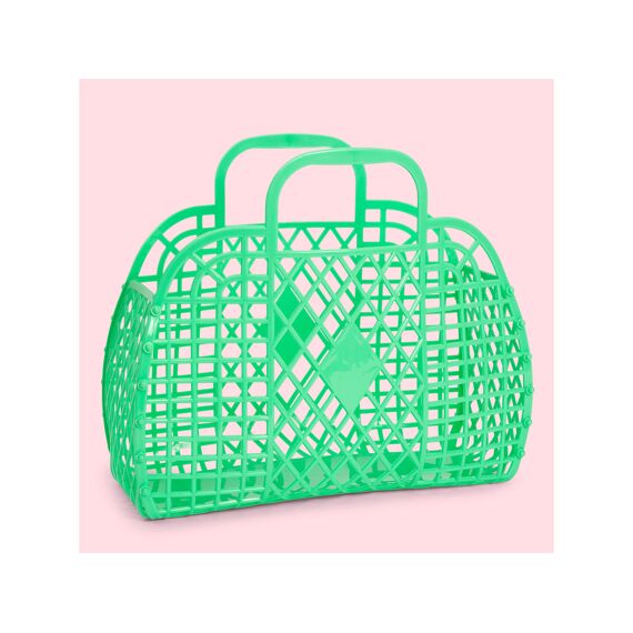 Sunjellies Retro Basket Large Green