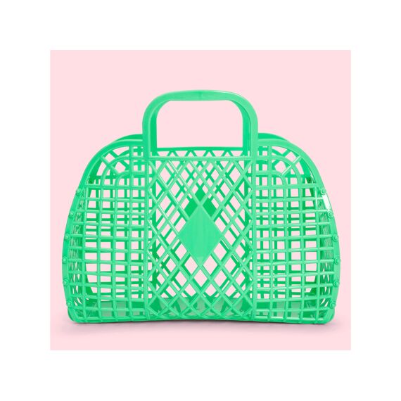 Sunjellies Retro Basket Large Green