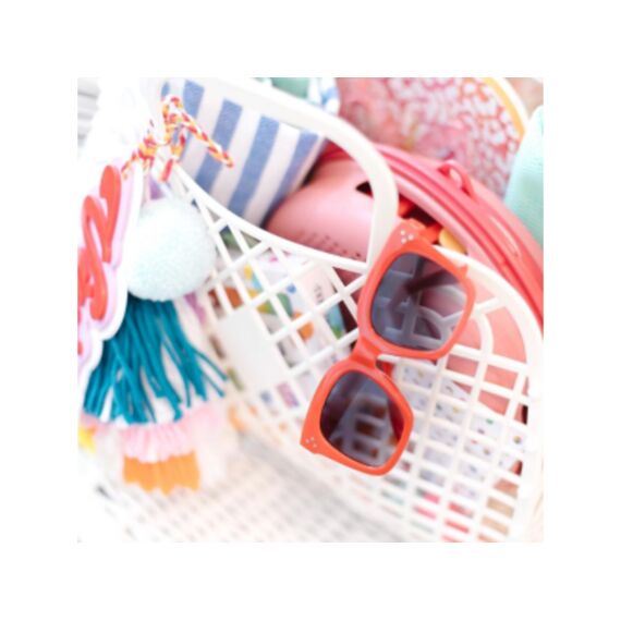 Sunjellies Retro Basket Small Cream