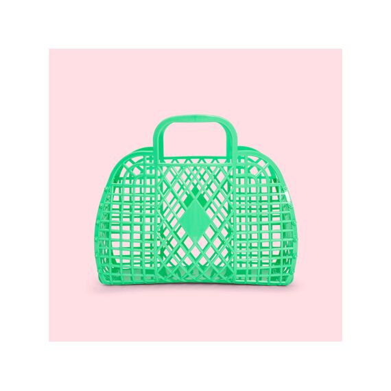 Sunjellies Retro Basket Small Green