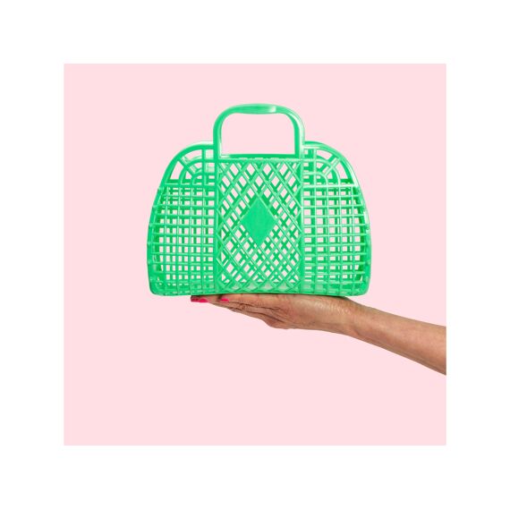 Sunjellies Retro Basket Small Green