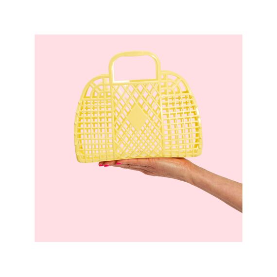 Sunjellies Retro Basket Small Yellow