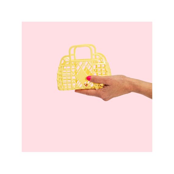 Sunjellies Retro Basket Mini Yellow