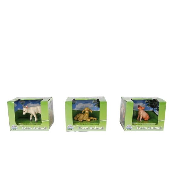 Kids Globe Dierfiguur Schaap/Geit/Varken 5-6Cm 6 Assortie