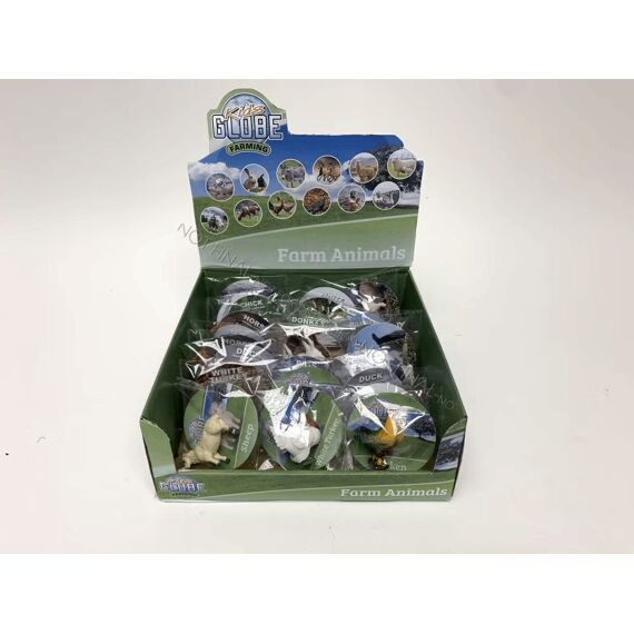 Kids Globe Miniatuur Boorderijdieren Figuurtjes 8Cm 12 Assortie