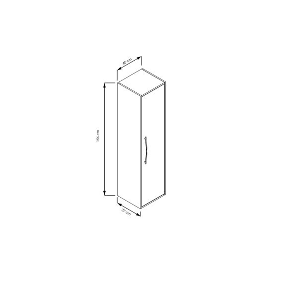 Allibert Galaxy Kolomkast 40Cm - Grijs