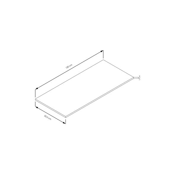 Allibert Galaxy Wastafelblad 120Cm - Grijs