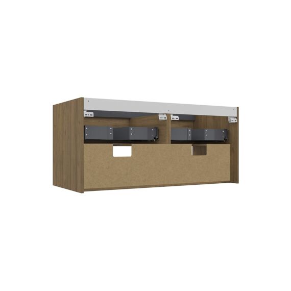 Allibert Galaxy Wastafelonderkast Cognac - 120Cm - 2 Lades