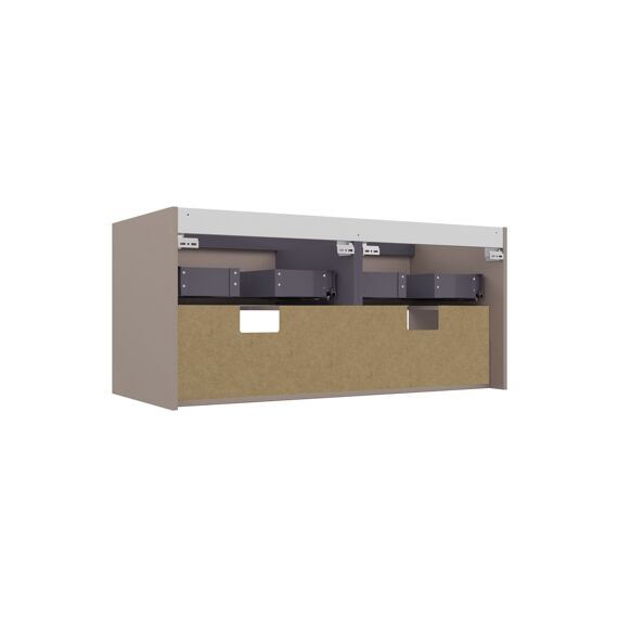 Allibert Galaxy Wastafelonderkast Grijs - 120Cm - 2 Lades