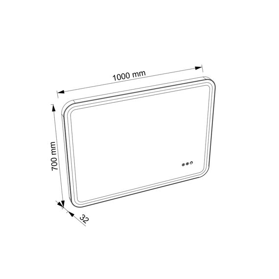 Allibert Isia-Salma Led Spiegel 100X70