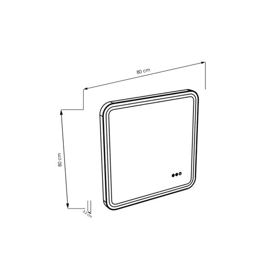 Allibert Isia-Salma Led Spiegel 80X70