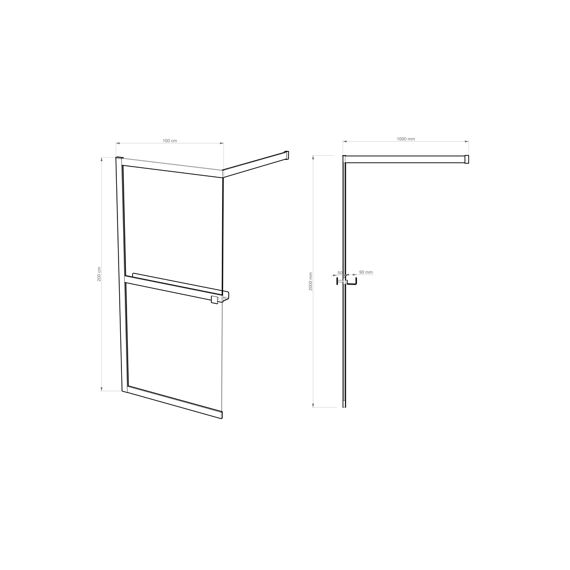 Allibert Lexie Inloopdouche 100X200