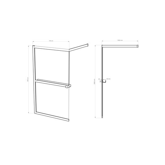 Allibert Lexie Inloopdouche 140X200