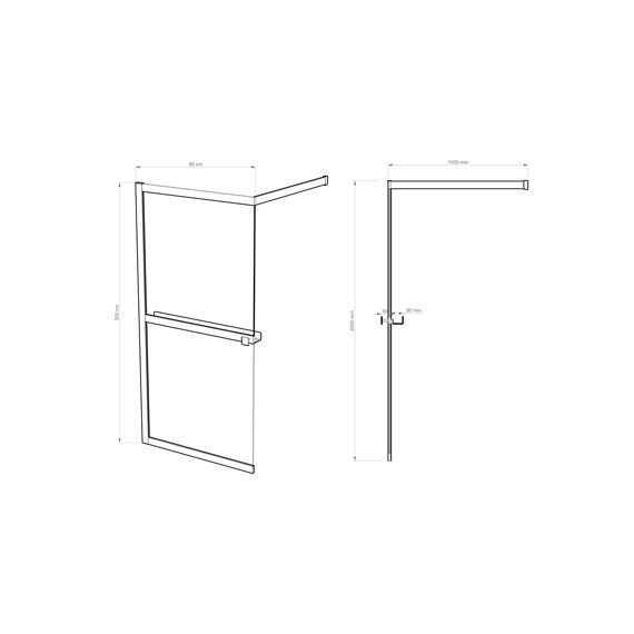 Allibert Lexie Inloopdouche 80X200