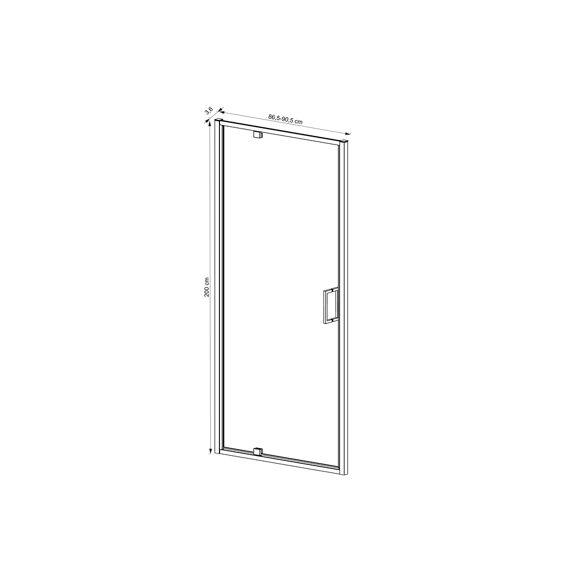 Allibert Lonso Zwaaideur 100Cm - Transparant/Chroom