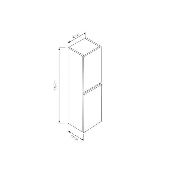 Allibert Oracle Kolomkast Halifax Eik - 40Cm - 2 Deuren