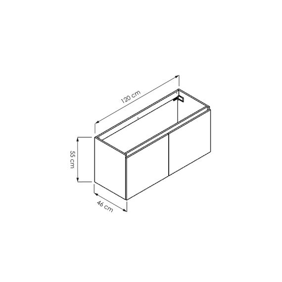 Allibert Oracle Onderkast Halifax Eik - 120Cm - 2 Deuren