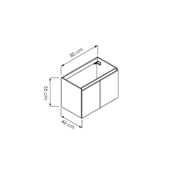 Allibert Oracle Onderkast Halifax Eik - 80Cm - 2 Deuren