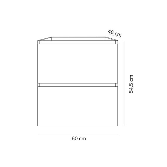 Rio Onderkast 60Cm Hoogglans Wit