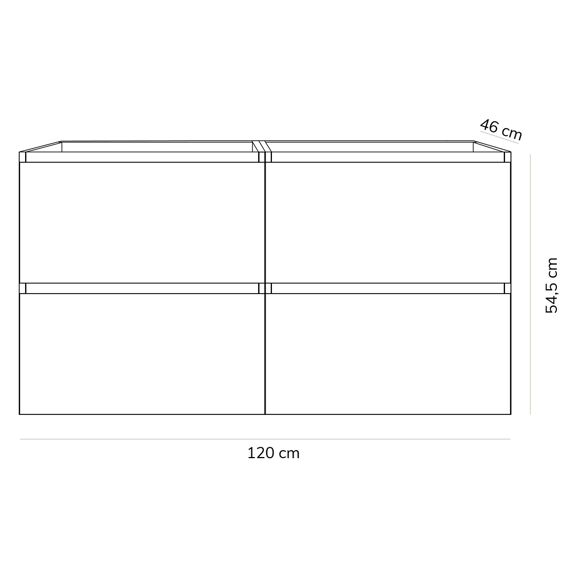 Rio Onderkast 60Cm Hoogglans Wit