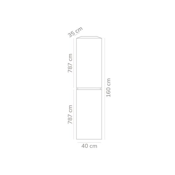 Rio Kolomkast 160Cm Hoogglans Wit