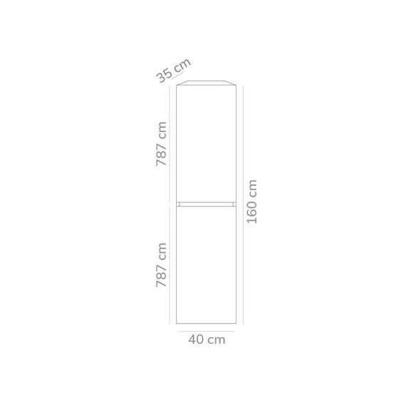 Rio Kolomkast 160Cm Houtdecor