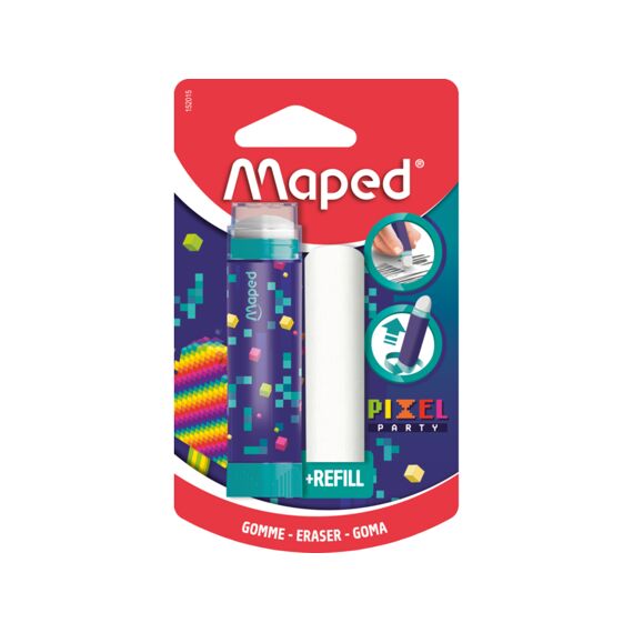 Maped Pixel Party Gum In Houder + 1 Navulling