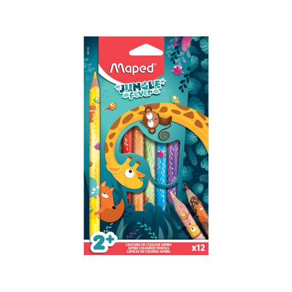 Maped Jungle Fever Jumbo Kleurpotloden 12 Stuks