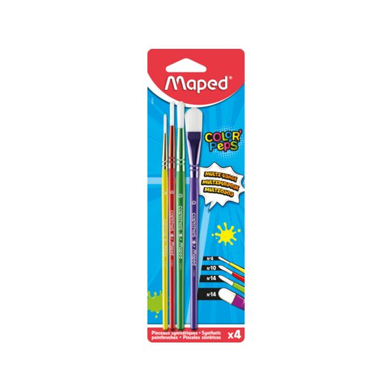 Maped Set Penselen Met Synthetisch Haar 4 Stuks