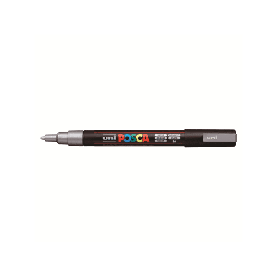 Posca Marker Met Conische Punt Fijn Zilver