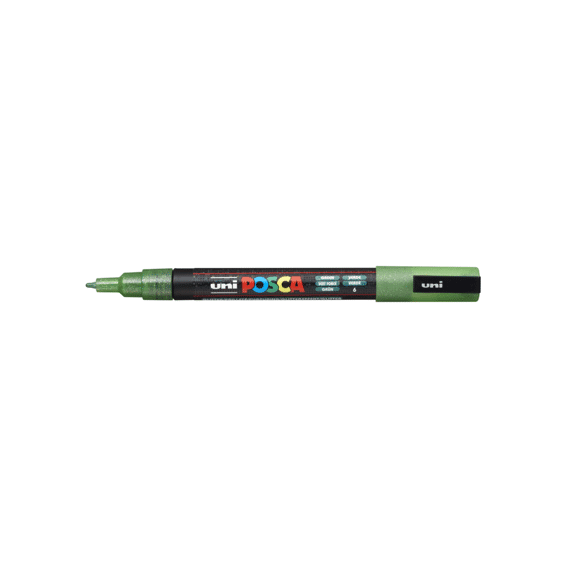Posca Marker Met Conische Punt Fijn Glitter Donkergroen