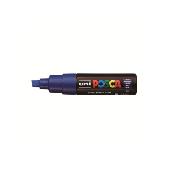 Posca Marker Met Schuine Punt Breed Donkerblauw