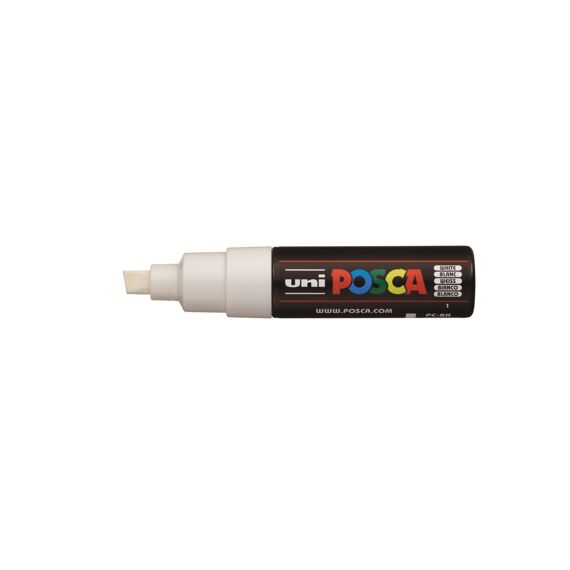 Posca Marker Met Schuine Punt Breed Wit