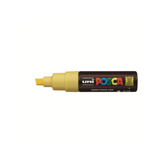 Posca Marker Met Schuine Punt Breed Geel