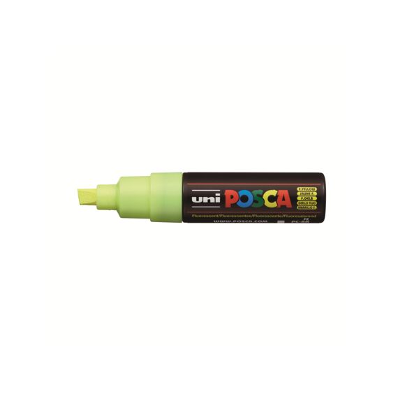 Posca Marker Met Schuine Punt Breed Fluorescerend Geel