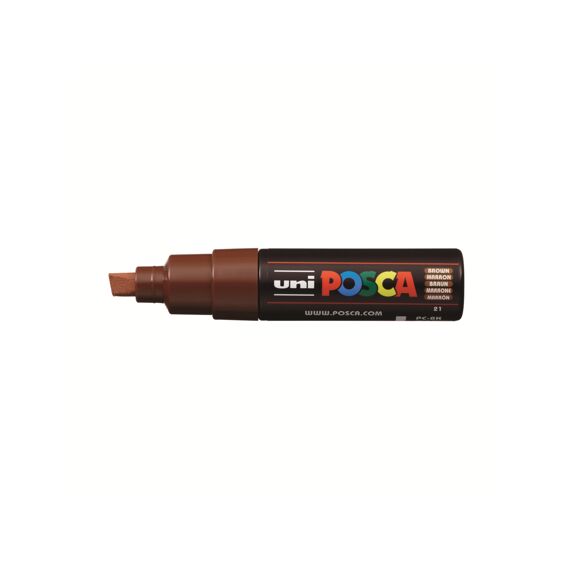 Posca Marker Met Schuine Punt Breed Bruin