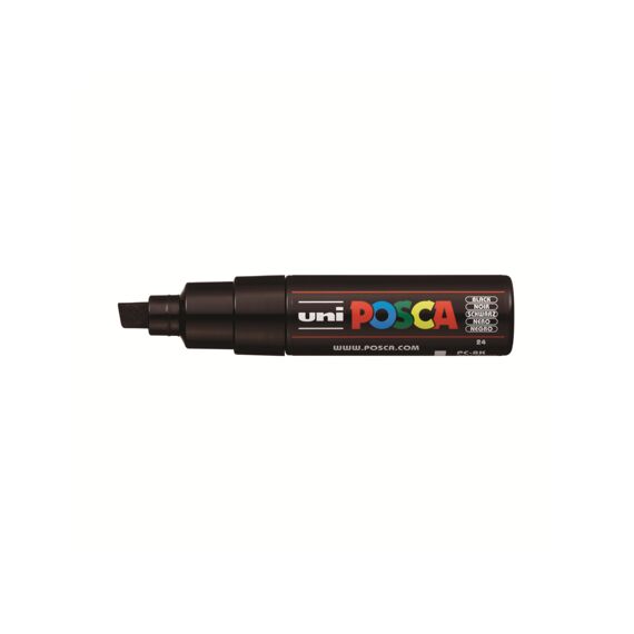 Posca Marker Met Schuine Punt Breed Zwart