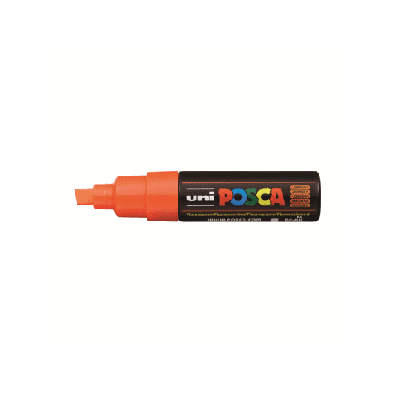 Posca Marker Met Schuine Punt Breed Fluorescerend Oranje