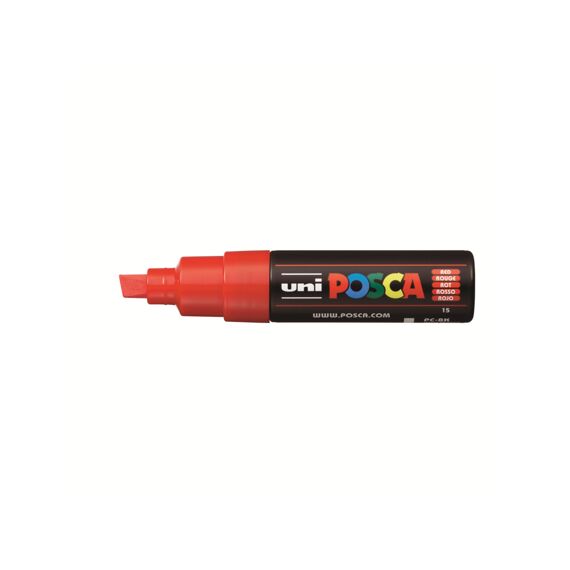 Posca Marker Met Schuine Punt Breed Rood