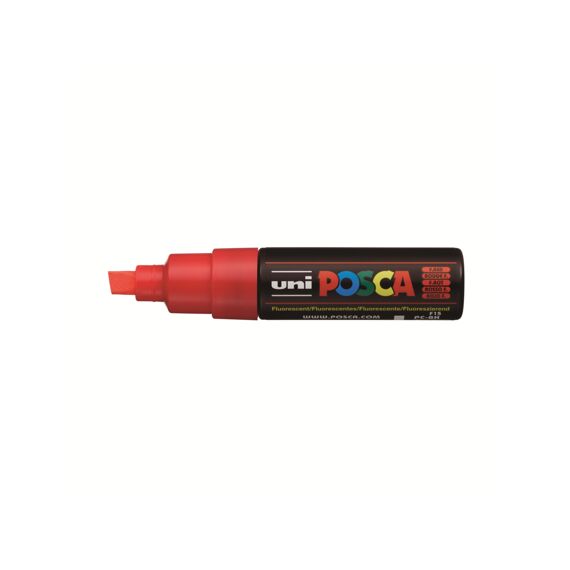 Posca Marker Met Schuine Punt Breed Fluorescerend Rood